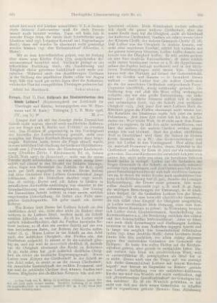 661-665 [Rezension] Drews, Paul, Entsprach das Staatskirchentum dem Ideale Luthers?