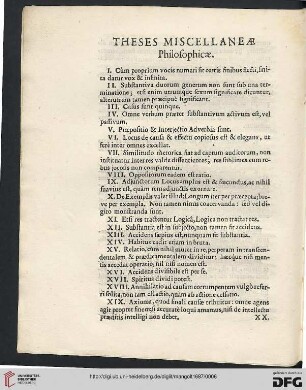 Theses Miscellaneae Philosophicae