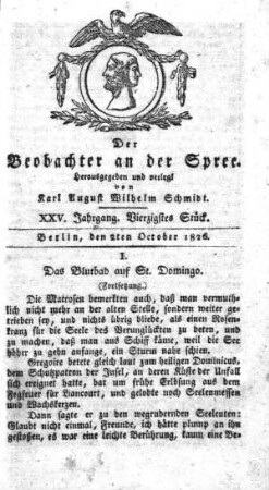 40. Stueck, 2. Oktober 1826