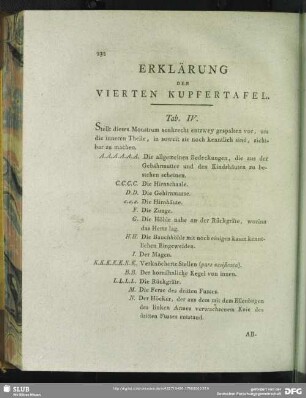 Erklärung Der Vierten Kupfertafel