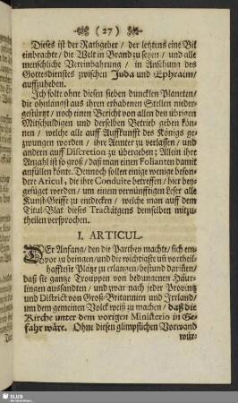 I. Articul - LXV. Articul