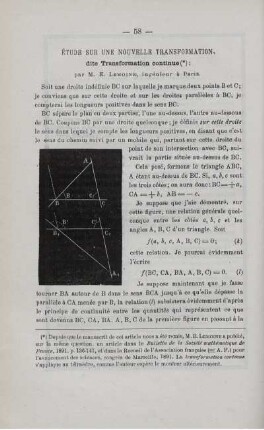 ÉTUDE SUR UNE NOUVELLE TRANSFORMATION.