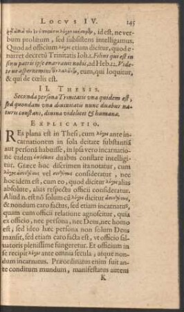 Locus IV. De Deo Filio. [Ende]