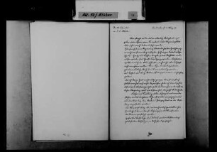 Schreiben von Andreas Schrickel, Karlsruhe, an Johann Ludwig Klüber: Ordensverleihung zum Anlass des Regierungsantritts von [Großherzog] Ludwig I. von Baden