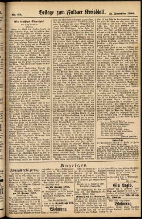Zweite Ausgabe vom Samstag, den 13. November 1886.