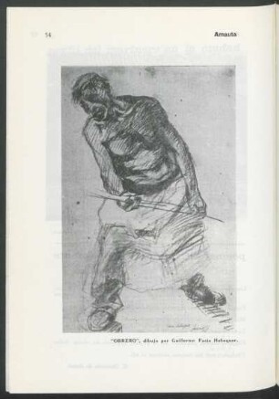Obrero : dibujo por Guillermo Facio Hébequer