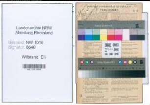 Entnazifizierung Elli Wilbrand , geb. 12.10.1902 ()