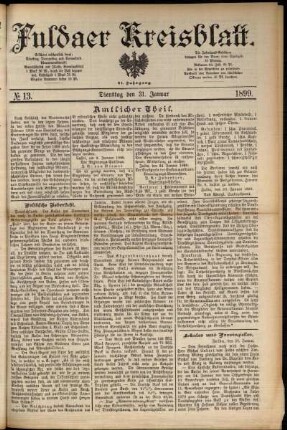 Ausgabe vom Dienstag, den 31. Januar 1899.