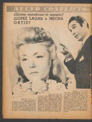 Nuevo conflicto: ¿Quién encabeza el reparto? ¿López Lagar o Mecha Ortiz?