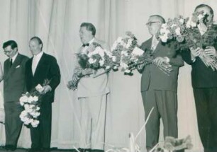 IFF 1958. Stab und Besetzung Es geschah am hellichten Tag: Vajda, Rühmann, Simon, Dürrenmatt