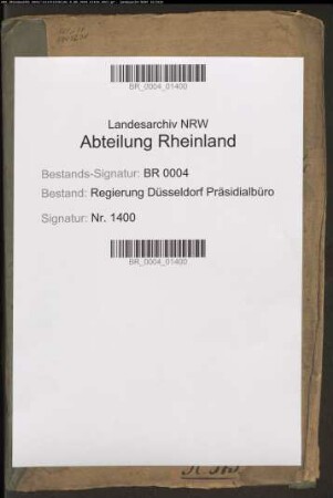 Rechtsstreit des Fiskus gegen den Gutsbesitzer Sinsteden zu Neukloster (Gräfenthal), Gmde. Asperden, wegen Forstbesitz