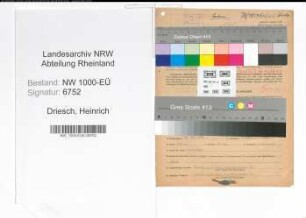 Entnazifizierung Heinrich Driesch, geb. 28.05.1904 (Haendler)