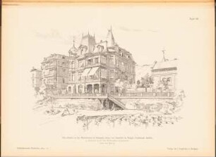 Villa Kienlin, Stuttgart: Perspektivische Ansicht (aus: Architekt. Rundschau, hrsg.v. Eisenlohr & Weigle, 1894)