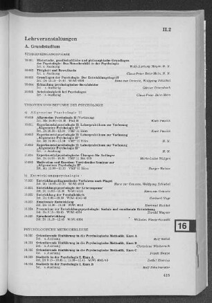 Lehrveranstaltungen