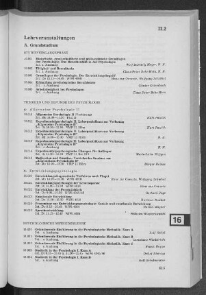 Lehrveranstaltungen