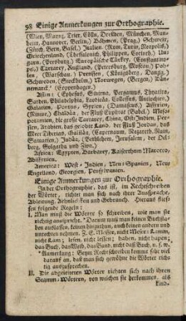 Einige Anmerkungen zur Orthographie.