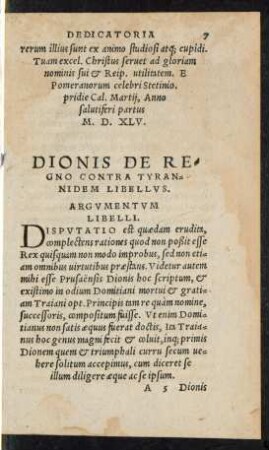Argumentum Libelli.