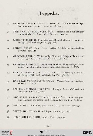 Teppiche (Nr. 47-60)