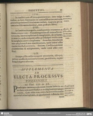 Supplementa Ad Electa Processus Possessorii
