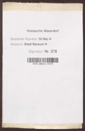 Erhebung der Schatzung