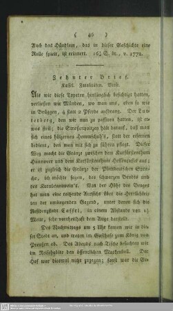 Zehnter Brief. Kassel. Fatalitäten. Verse