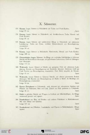 X. Schwerter (Nr. 555-565)
