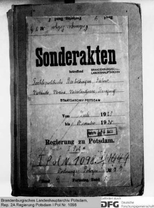 Rechtspolitische Bestrebungen, Führer, Verbände, Vereine, vaterländische Bewegung