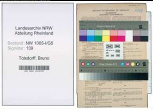Entnazifizierung Bruno Tolxdorff , geb. 19.07.1896 (Steuerinspektor)