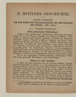 Erste Periode. Von dem Beginne der Völkerwanderung bis zum Vertrage von Verdun (375 - 743.)