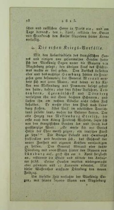 4. Die ersten Kriegs-Vorfälle