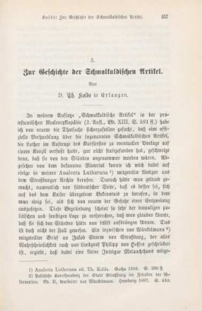 157-160 Zur Geschichte der Schmalkaldischen Artikel
