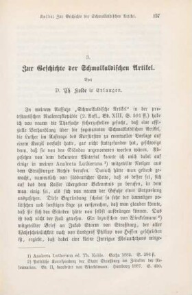157-160 Zur Geschichte der Schmalkaldischen Artikel