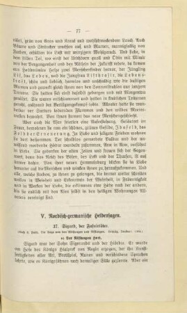 V. Nordisch-germanische Heldensagen