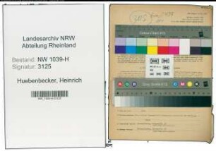 Entnazifizierung Heinrich Huebenbecker , geb. 28.02.1900 (Tankstelleninhaber)