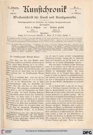 Heft 1 (14. Oktober 1886)