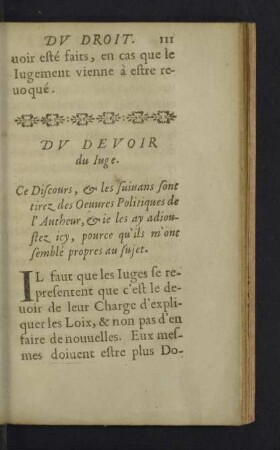 Du devoir du luge.