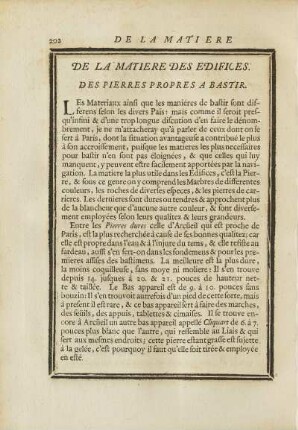 De la Matiere des Edifices