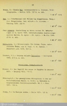 Ethnologie, Volksliedkunde