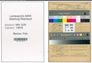 Entnazifizierung Fritz Becher , geb. 02.04.1895 (Steiger)