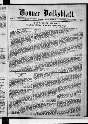 Bonner Volksblatt. 1862-1862