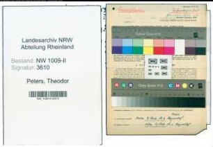 Entnazifizierung Theodor Peters , geb. 02.02.1907 (Landwirt)