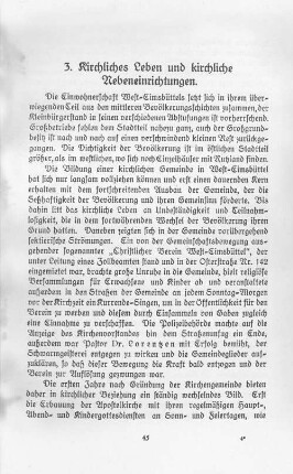 3. Kirchliches Leben und kirchliche Nebeneinrichtungen.