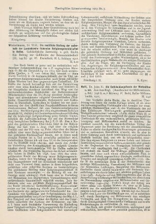 88-89 [Rezension] Mott, John R., Die Entscheidungsstunde der Weltmission u. wir