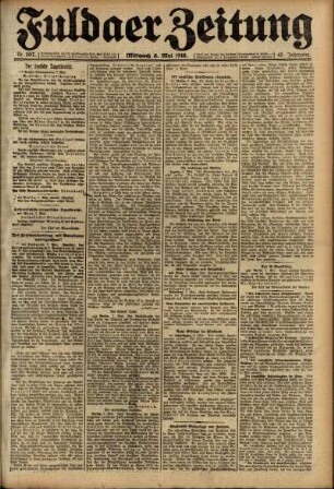 Ausgabe vom Mittwoch, den 08. Mai 1918.
