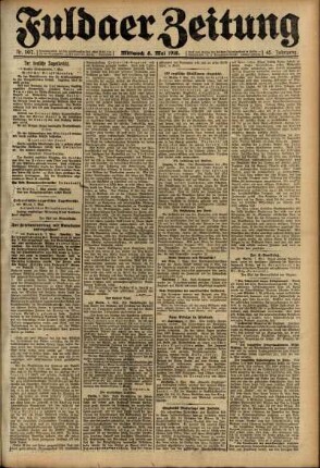 Ausgabe vom Mittwoch, den 08. Mai 1918.