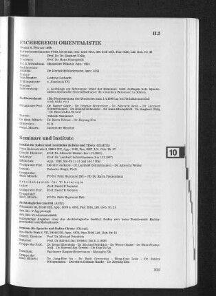 Fachbereich Orientalistik