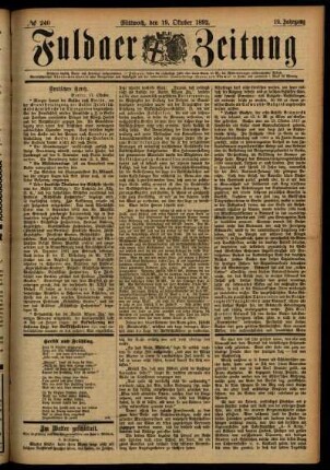 Ausgabe vom Mittwoch, den 19. Oktober 1892.