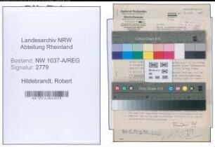 Entnazifizierung Robert Hildebrandt , geb. 15.12.1909 (Verw.Angestellter)