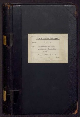 Ohligs: Stadtverordnetenversammlung 1912-1914
