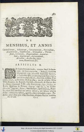 De Mensibus, Et Annis ... . Articulus X.